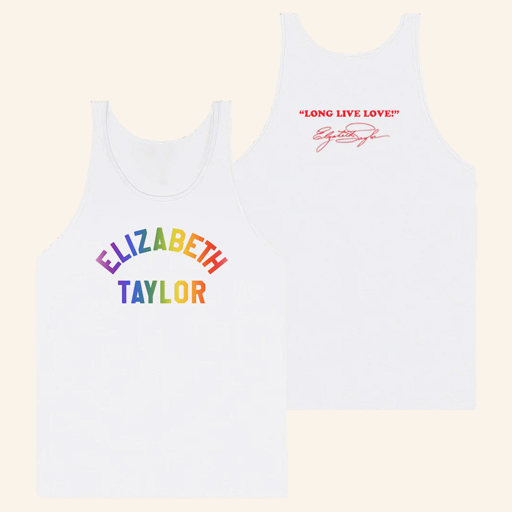 Elizabeth Taylor Merch Long Live Love Tank Top Christmas Ideas For Besties