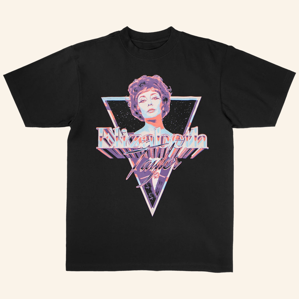 Elizabeth Taylor Merch Pyramid Black T-Shirt Great Christmas Gifts For Wife