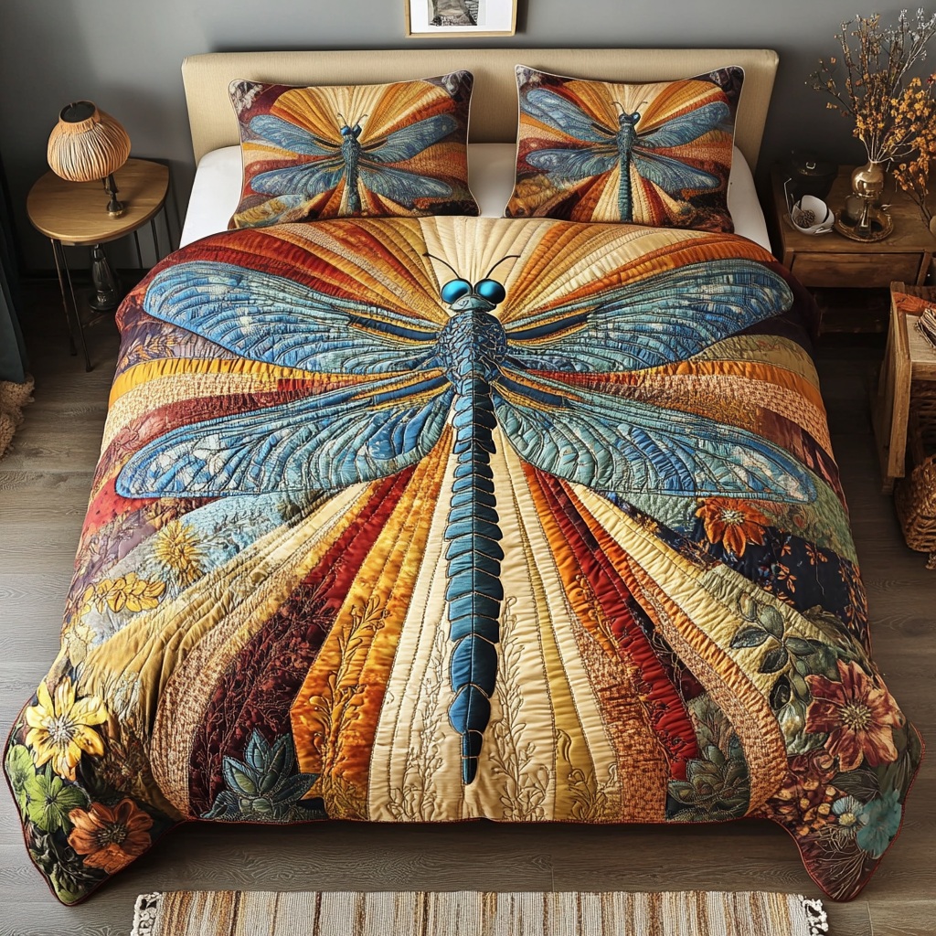 Ember Glide Quilted Bedding Set Duvet Cover Bed Sheet Set Cute Dragonfly Lover Ideas For Gifts Ember Glide Quilted Bedding Set Duvet Cover Bed Sheet Set Cute Dragonfly Lover Ideas For Gifts