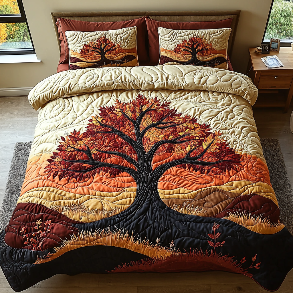Ember Tree Quilted Bedding Set Duvet Cover Bedspreads Tree Of Life Gifts For Men Ember Tree Quilted Bedding Set Duvet Cover Bedspreads Tree Of Life Gifts For Men