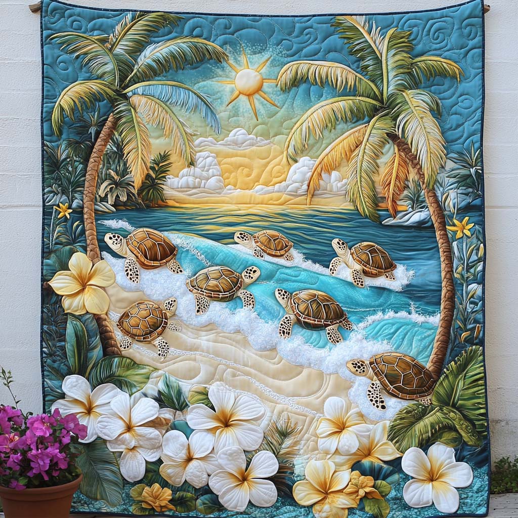 Enchanted Turtle Garden Quilted Blanket Sofa Throw Blanket Turtle Gifts For Grandparents Enchanted Turtle Garden Quilted Blanket Sofa Throw Blanket Turtle Gifts For Grandparents