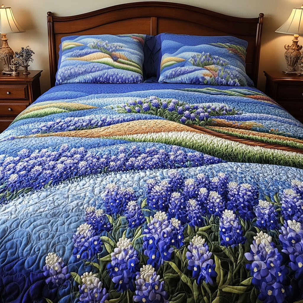 Endless Bluebonnet Fields Quilted Bedding Set Duvet Cover Bed Sheet Set Unique Texas Gifts Endless Bluebonnet Fields Quilted Bedding Set Duvet Cover Bed Sheet Set Unique Texas Gifts
