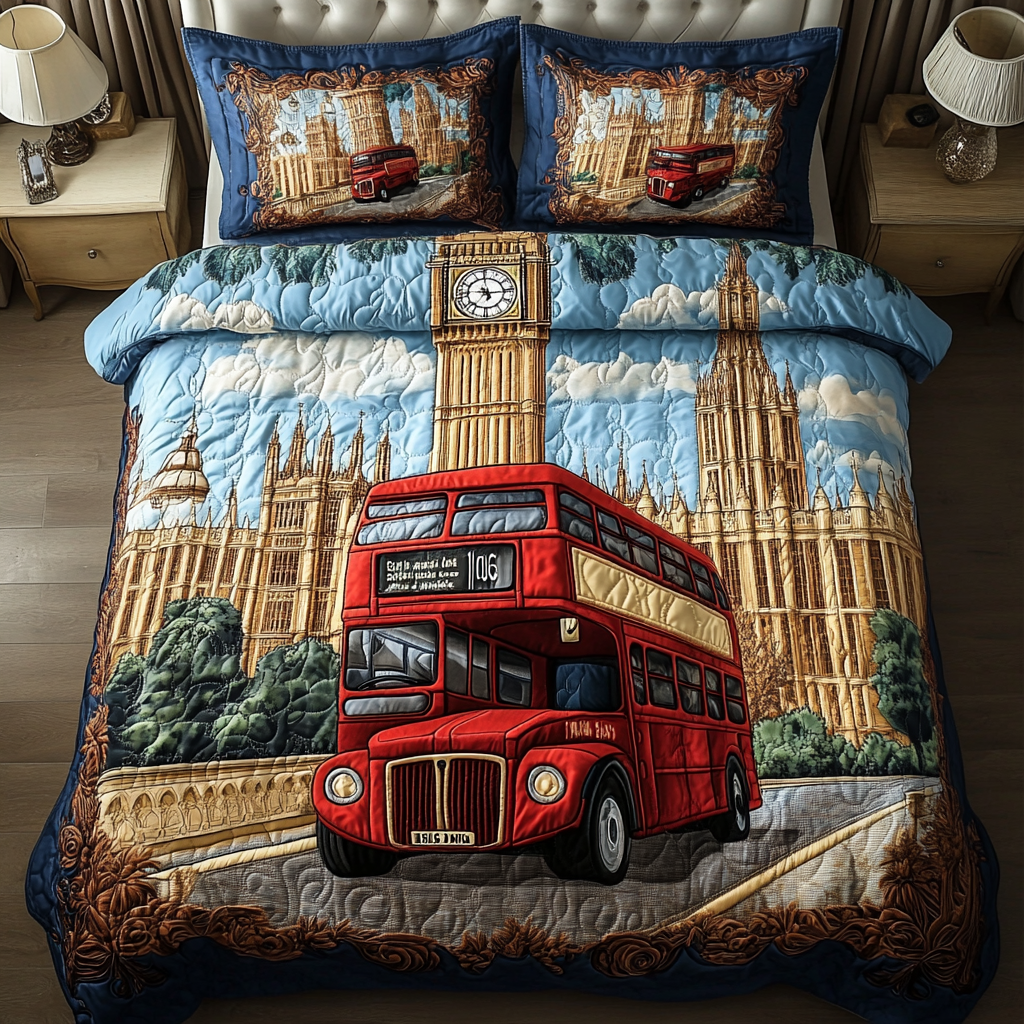 English Charm Quilted Bedding Set Duvet Cover Bedspread Gifts For Someone From England English Charm Quilted Bedding Set Duvet Cover Bedspread Gifts For Someone From England