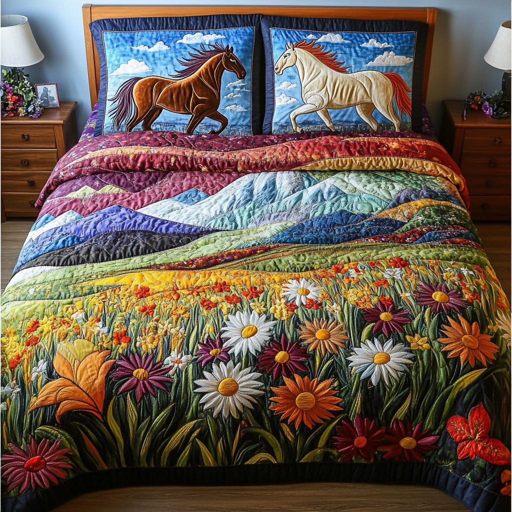 Equestrian Vibes Quilted Bedding Set Duvet Cover Bed Sheet Set Gift Ideas For A Horse Loving Woman Equestrian Vibes Quilted Bedding Set Duvet Cover Bed Sheet Set Gift Ideas For A Horse Loving Woman