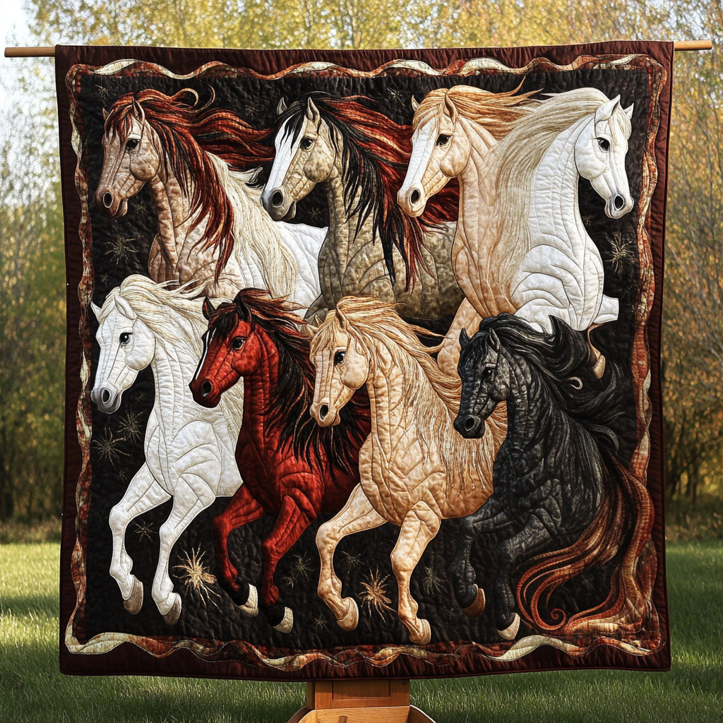 Equine Harmony Quilted Blanket Sofa Throw Blanket Good Gifts For Horse Owners Equine Harmony Quilted Blanket Sofa Throw Blanket Good Gifts For Horse Owners