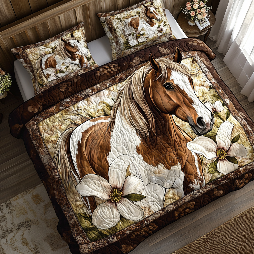 Equine Majesty Quilted Bedding Set Duvet Cover Bedspread Presents For Horse Owners Equine Majesty Quilted Bedding Set Duvet Cover Bedspread Presents For Horse Owners