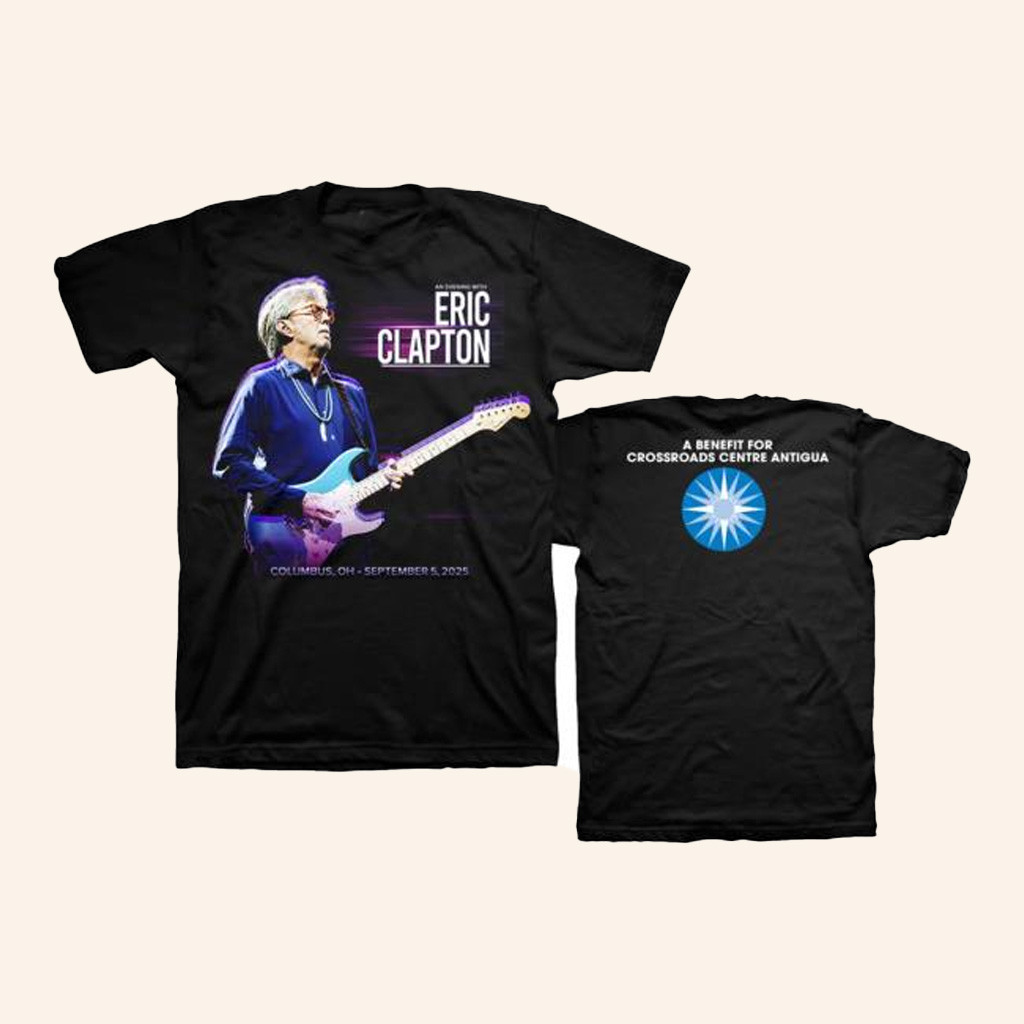 Eric Clapton Merch Columbus 2025 Crossroads Benefit T-Shirt Music Lover Gifts For Him Eric Clapton Merch Columbus 2025 Crossroads Benefit T-Shirt Music Lover Gifts For Him