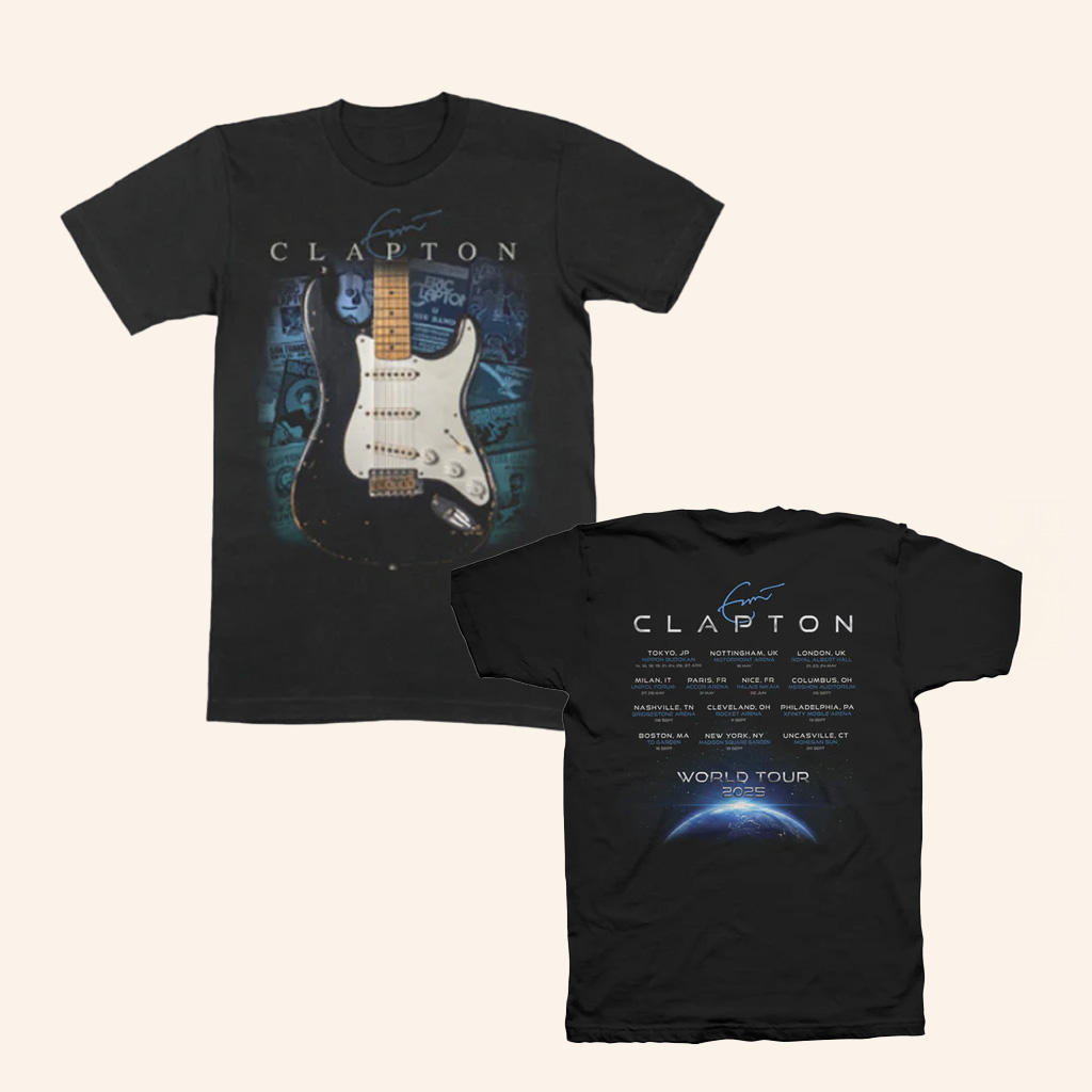 Eric Clapton Merch Guitar World Tour 2025 T-Shirt Gifts For Music Lovers Eric Clapton Merch Guitar World Tour 2025 T-Shirt Gifts For Music Lovers