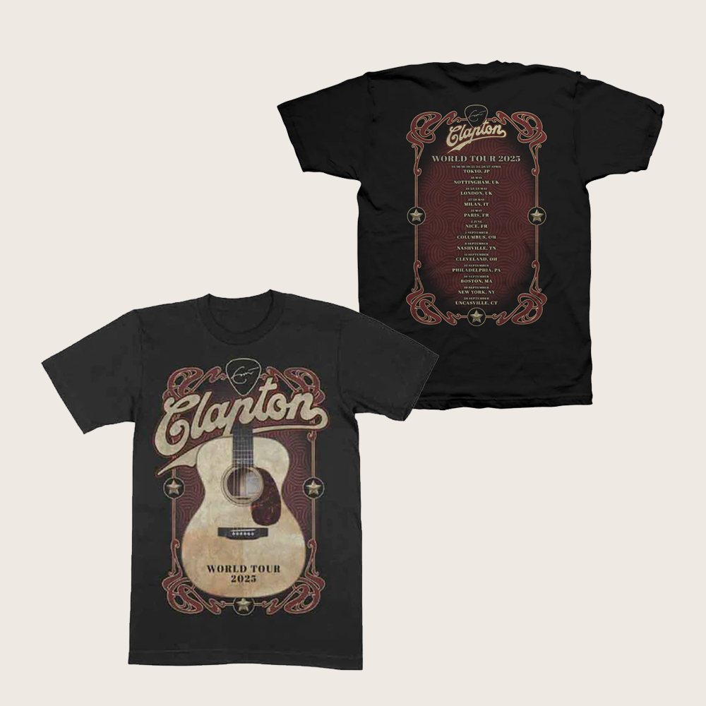 Eric Clapton Merch Martin World Tour 2025 Shirt Unique Gifts For Music Lovers Eric Clapton Merch Martin World Tour 2025 Shirt Unique Gifts For Music Lovers