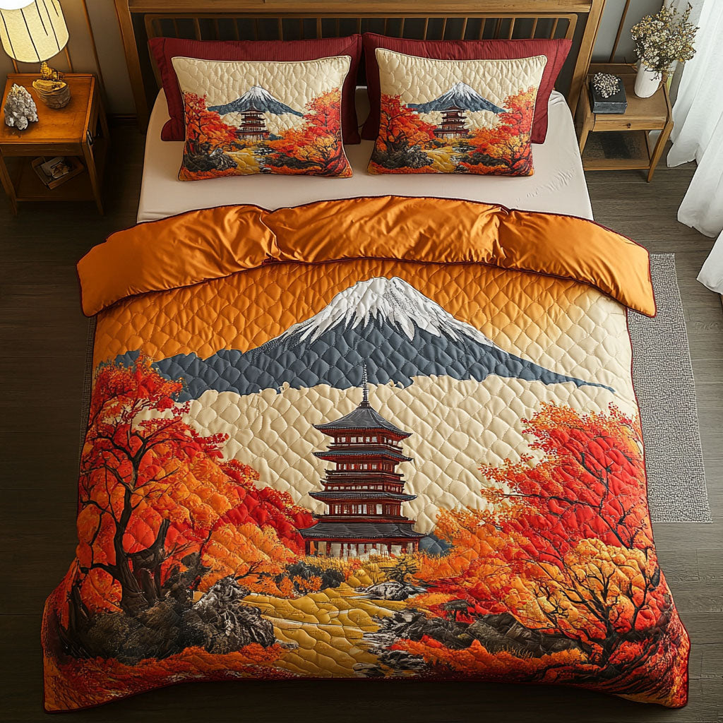 Eternal Fuji View Quilted Bedding Set Duvet Cover Bedspreads Fuji Mountain Japanese Gifts Eternal Fuji View Quilted Bedding Set Duvet Cover Bedspreads Fuji Mountain Japanese Gifts