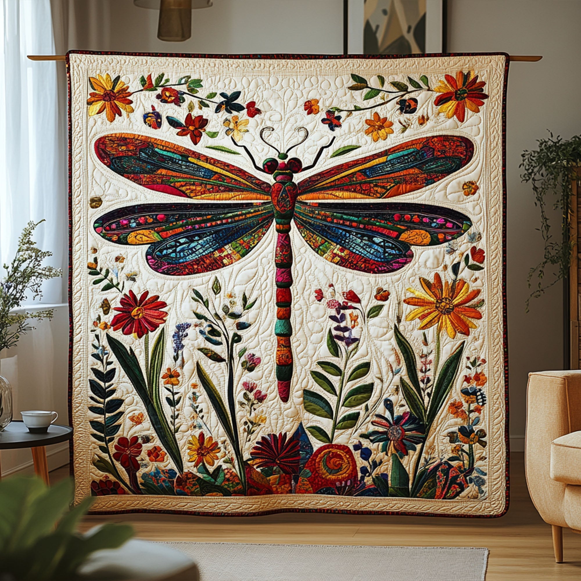 Ethereal Flight Quilted Blanket Cute Colorful Blanket Presents For Dragonfly Lovers Women Ethereal Flight Quilted Blanket Cute Colorful Blanket Presents For Dragonfly Lovers Women