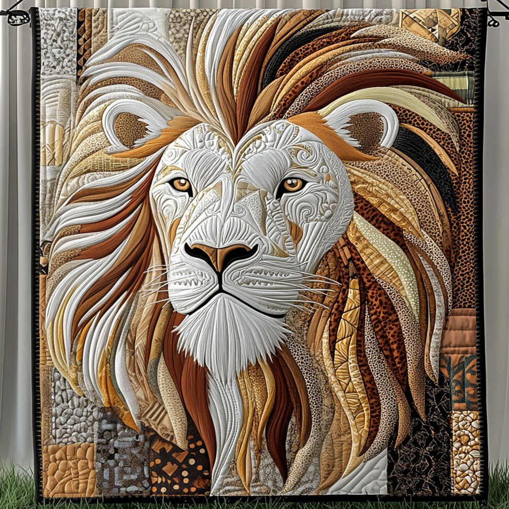 Ethereal Roar Quilted Blanket Cute Colorful Blanket Lion Themed Gifts Christmas Ethereal Roar Quilted Blanket Cute Colorful Blanket Lion Themed Gifts Christmas