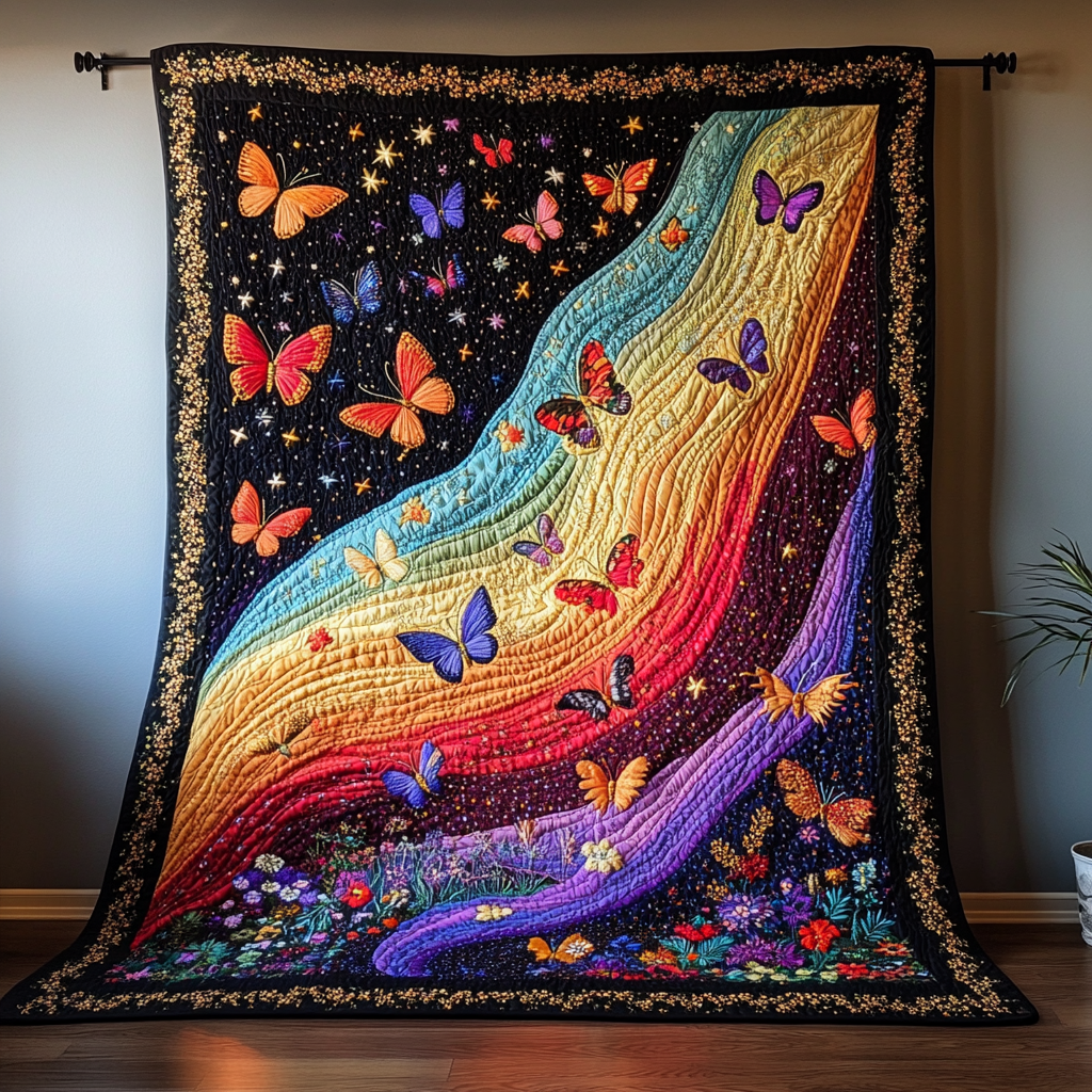 Ethereal Wings Quilted Blanket Cute Colorful Blanket Butterfly Gifts For Ladies Ethereal Wings Quilted Blanket Cute Colorful Blanket Butterfly Gifts For Ladies
