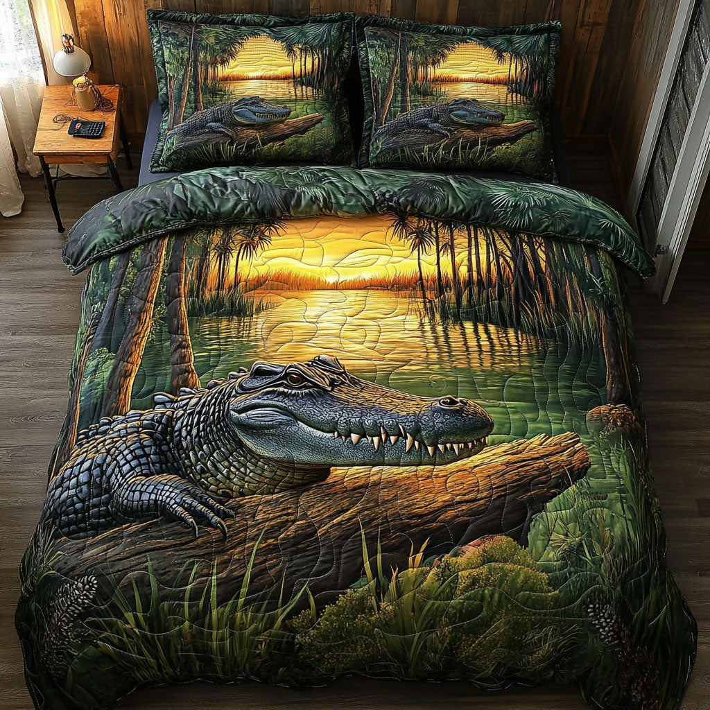 Everglades Pride Quilted Bedding Set Duvet Cover Bed Sheet Set Crocodile Gifts Items Everglades Pride Quilted Bedding Set Duvet Cover Bed Sheet Set Crocodile Gifts Items
