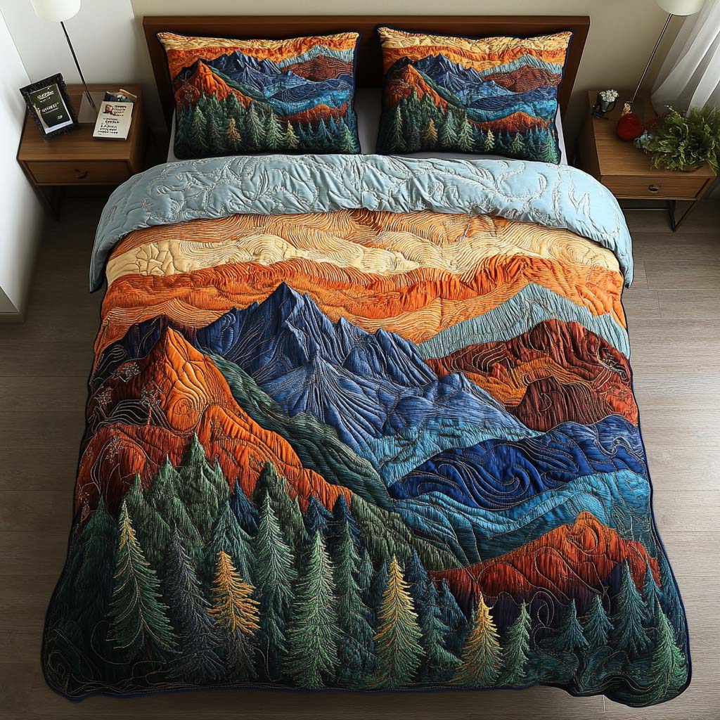Evergreen Dreams Quilted Bedding Set Duvet Cover Merch Gifts For Christmas For Mother In Law Evergreen Dreams Quilted Bedding Set Duvet Cover Merch Gifts For Christmas For Mother In Law