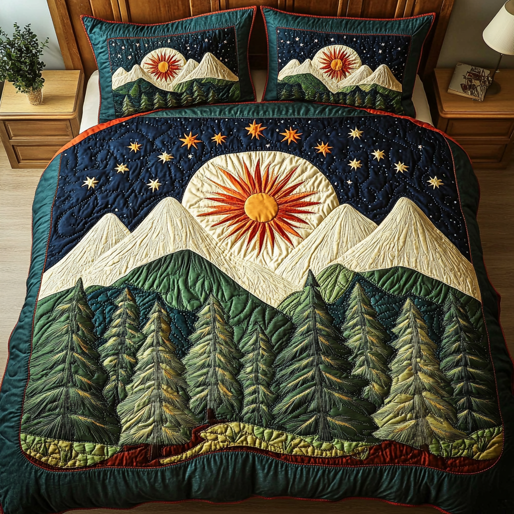 Evergreen Scene Quilted Bedding Set Duvet Cover Bedspreads Christmas Gift Ideas For Son Evergreen Scene Quilted Bedding Set Duvet Cover Bedspreads Christmas Gift Ideas For Son