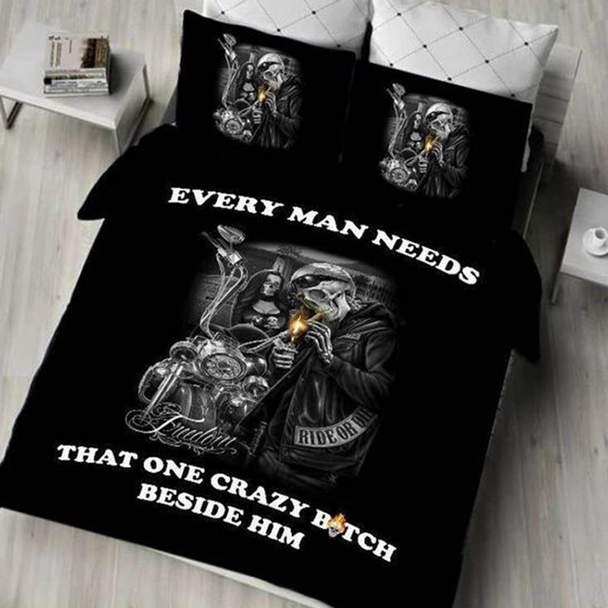 Every Man Needs That One Crazy Btch Beside Him Bedding Set Ride Or Die Best Bed Sheets Every Man Needs That One Crazy Btch Beside Him Bedding Set Ride Or Die Best Bed Sheets