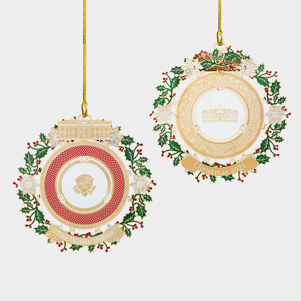 Exclusive 2025 White House Christmas Ornament White House Merch Patriotic Christmas Tree Decor Exclusive 2025 White House Christmas Ornament White House Merch Patriotic Christmas Tree Decor