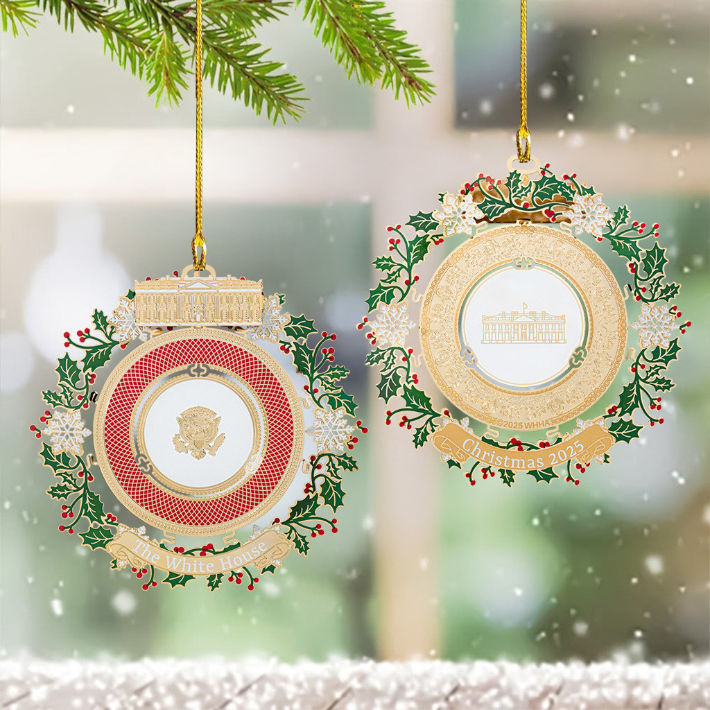 Exclusive 2025 White House Christmas Ornament White House Shop Decoration Patriotic Merchandise Exclusive 2025 White House Christmas Ornament White House Shop Decoration Patriotic Merchandise