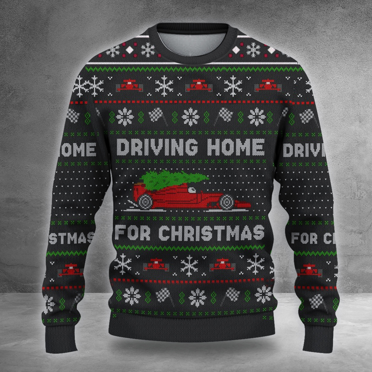 F1 Christmas Sweater F1 Ugly Sweater Driving Home For Christmas Clothing F1 Christmas Sweater F1 Ugly Sweater Driving Home For Christmas Clothing