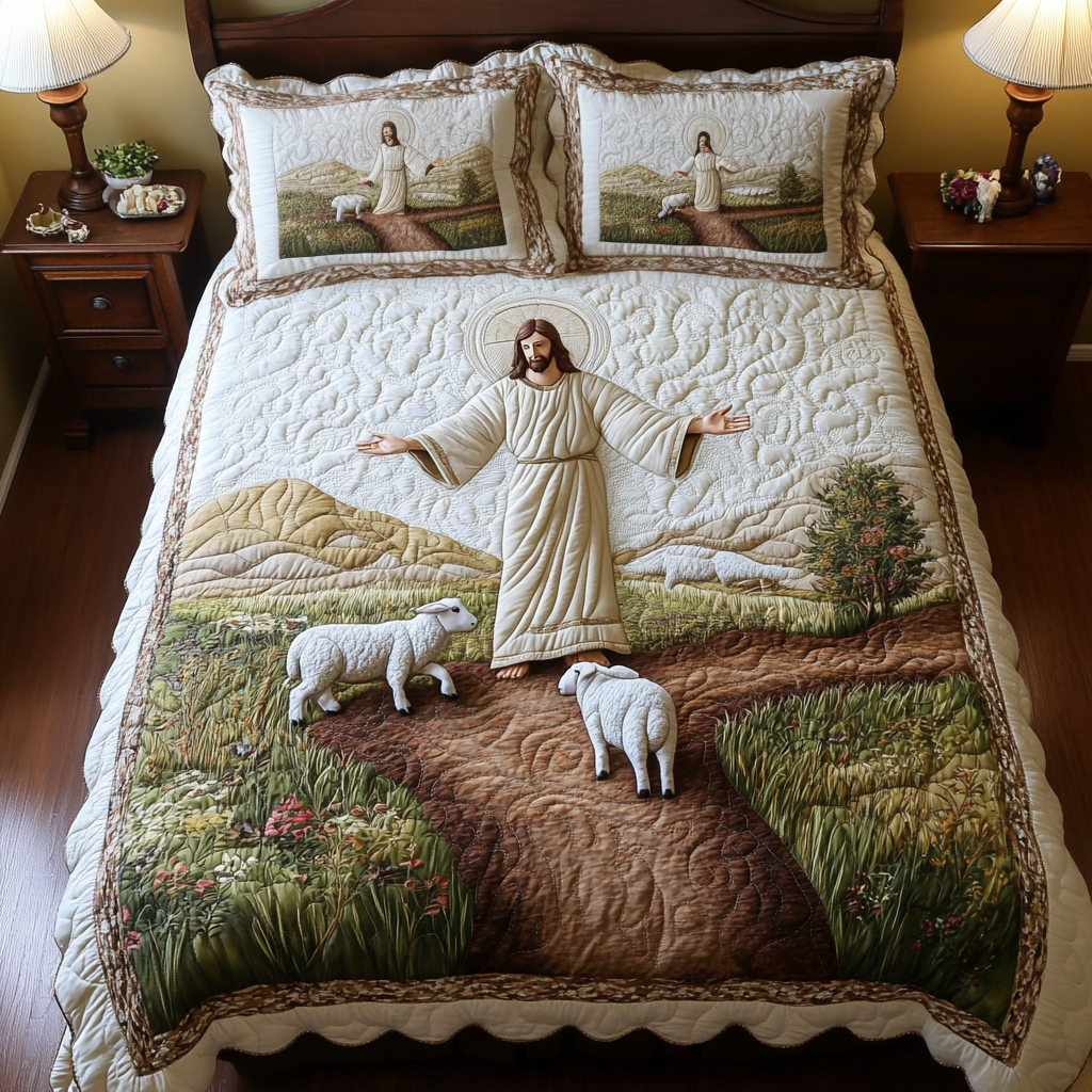 Faith Embrace Quilted Bedding Set Duvet Cover Merch Christian Gifts For Dad Faith Embrace Quilted Bedding Set Duvet Cover Merch Christian Gifts For Dad