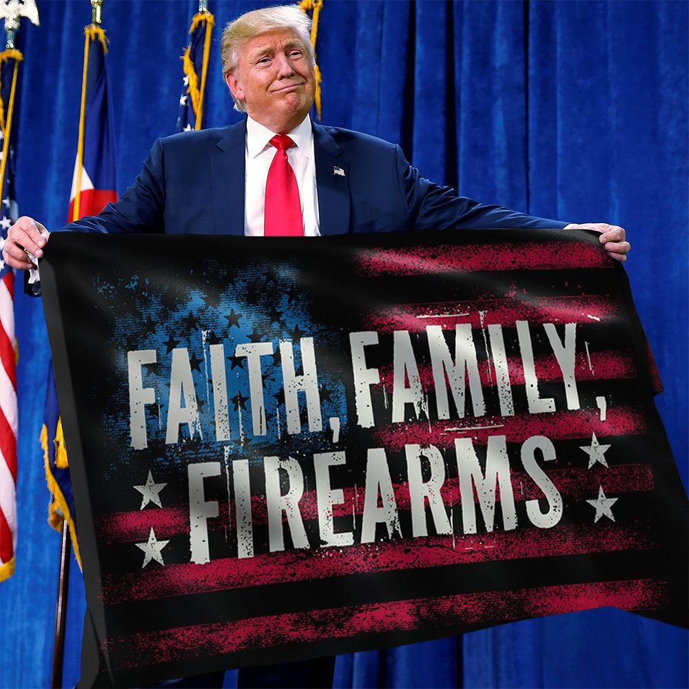 Faith Family Firearms American Flag Old Retro Christian Support Firearms Rights Faith Family Firearms American Flag Old Retro Christian Support Firearms Rights