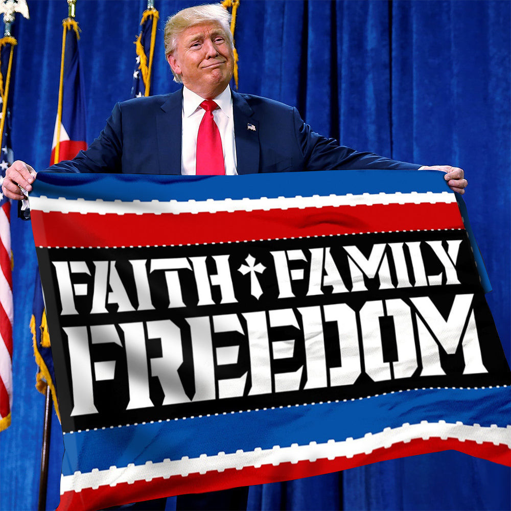 Faith Family Freedom Flag Faith Christian Patriotic Outdoor Flag Gifts For Dad Faith Family Freedom Flag Faith Christian Patriotic Outdoor Flag Gifts For Dad