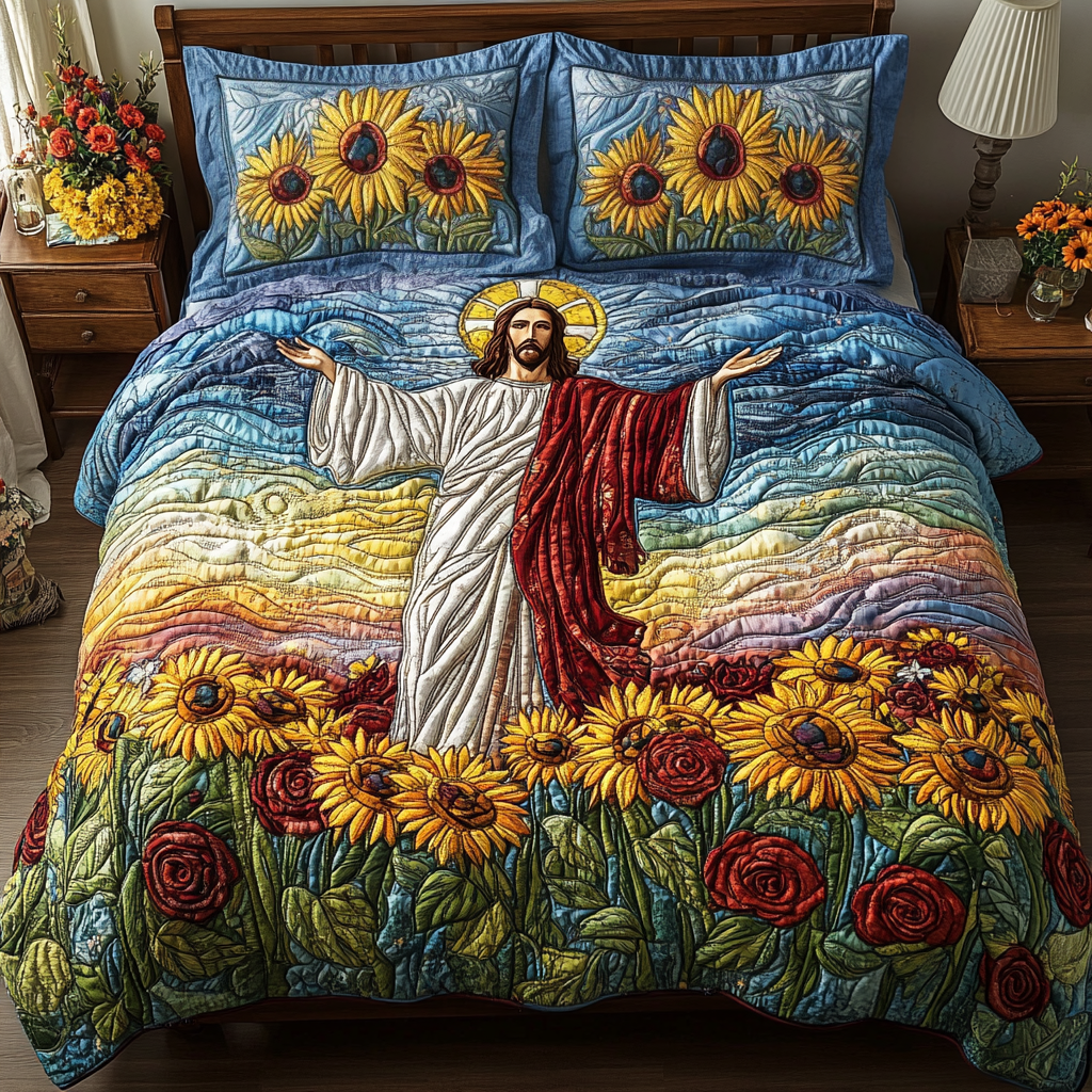 Faith Garden Quilted Bedding Set Duvet Cover Bed Sheet Set The Gift Of Faith