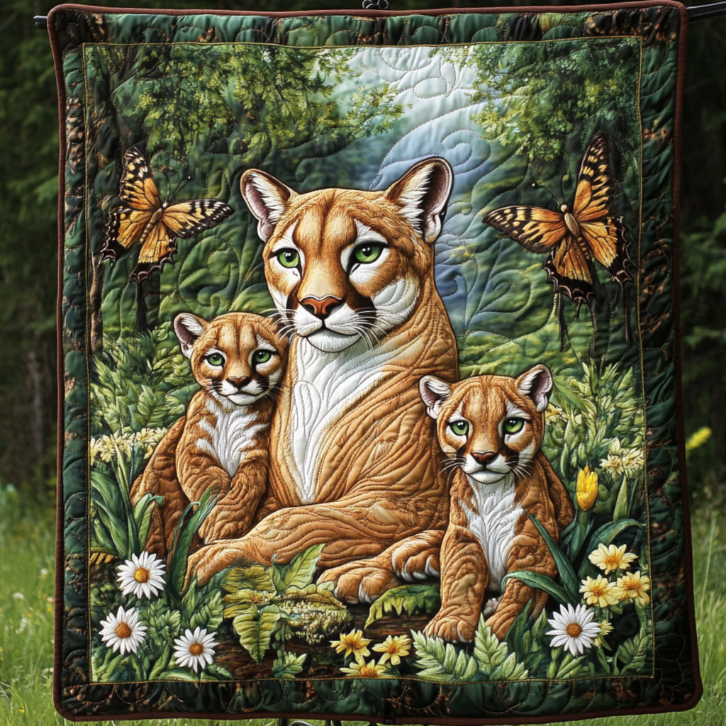 Family of Panthers Quilted Blanket Cute Throw Blanket Awesome Gifts For Lion Lovers Family of Panthers Quilted Blanket Cute Throw Blanket Awesome Gifts For Lion Lovers