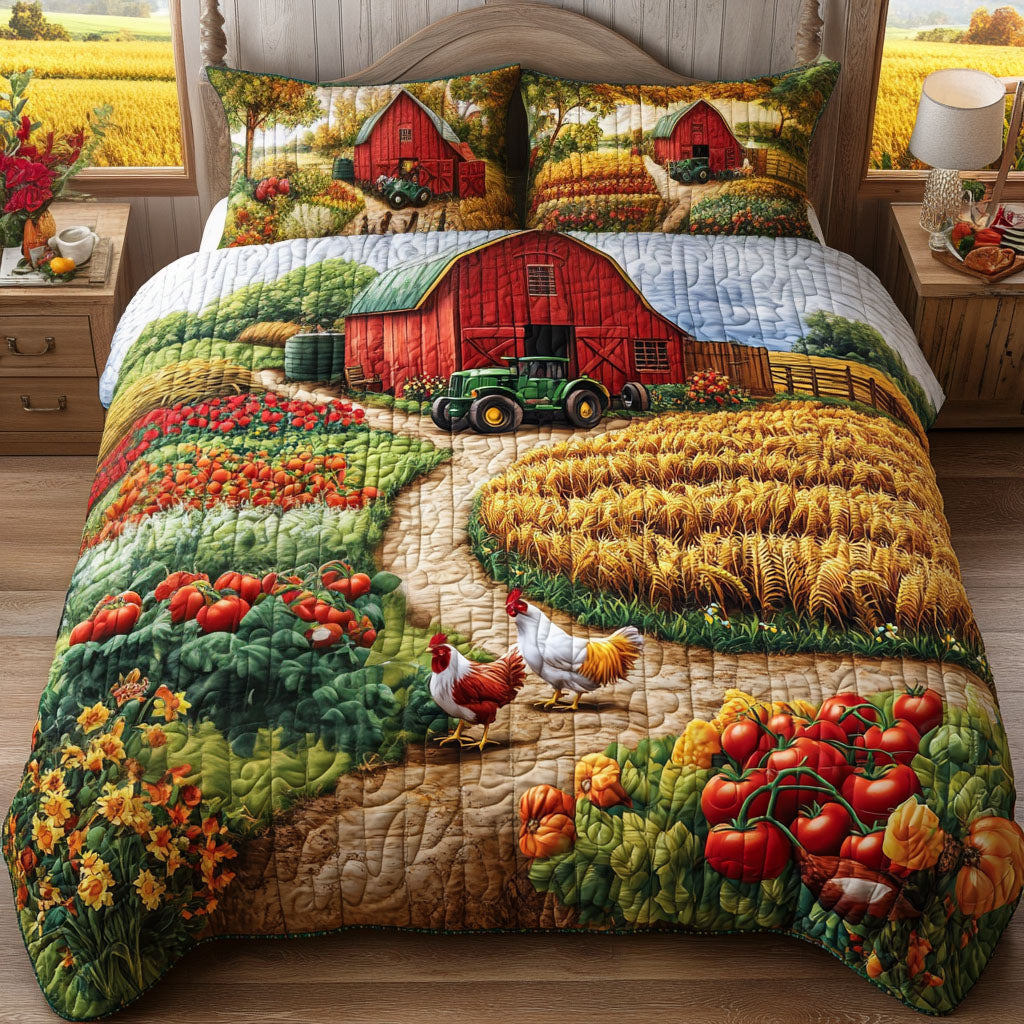 Farm Fresh Days Quilted Bedding Set Duvet Cover Bedspread Farmall Christmas Gifts Farm Fresh Days Quilted Bedding Set Duvet Cover Bedspread Farmall Christmas Gifts