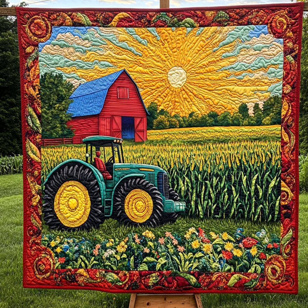 Farm Tractor Sunrise Quilted Blanket Sofa Throw Blanket Tractor Gifts Adults Farm Tractor Sunrise Quilted Blanket Sofa Throw Blanket Tractor Gifts Adults
