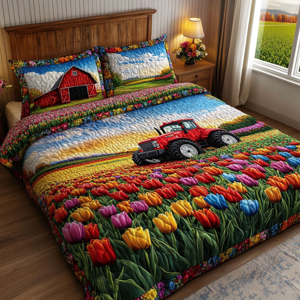 Farm Tranquility Quilted Bedding Set Duvet Cover Bed Sheet Set Best Gifts For Tractor Lovers Farm Tranquility Quilted Bedding Set Duvet Cover Bed Sheet Set Best Gifts For Tractor Lovers