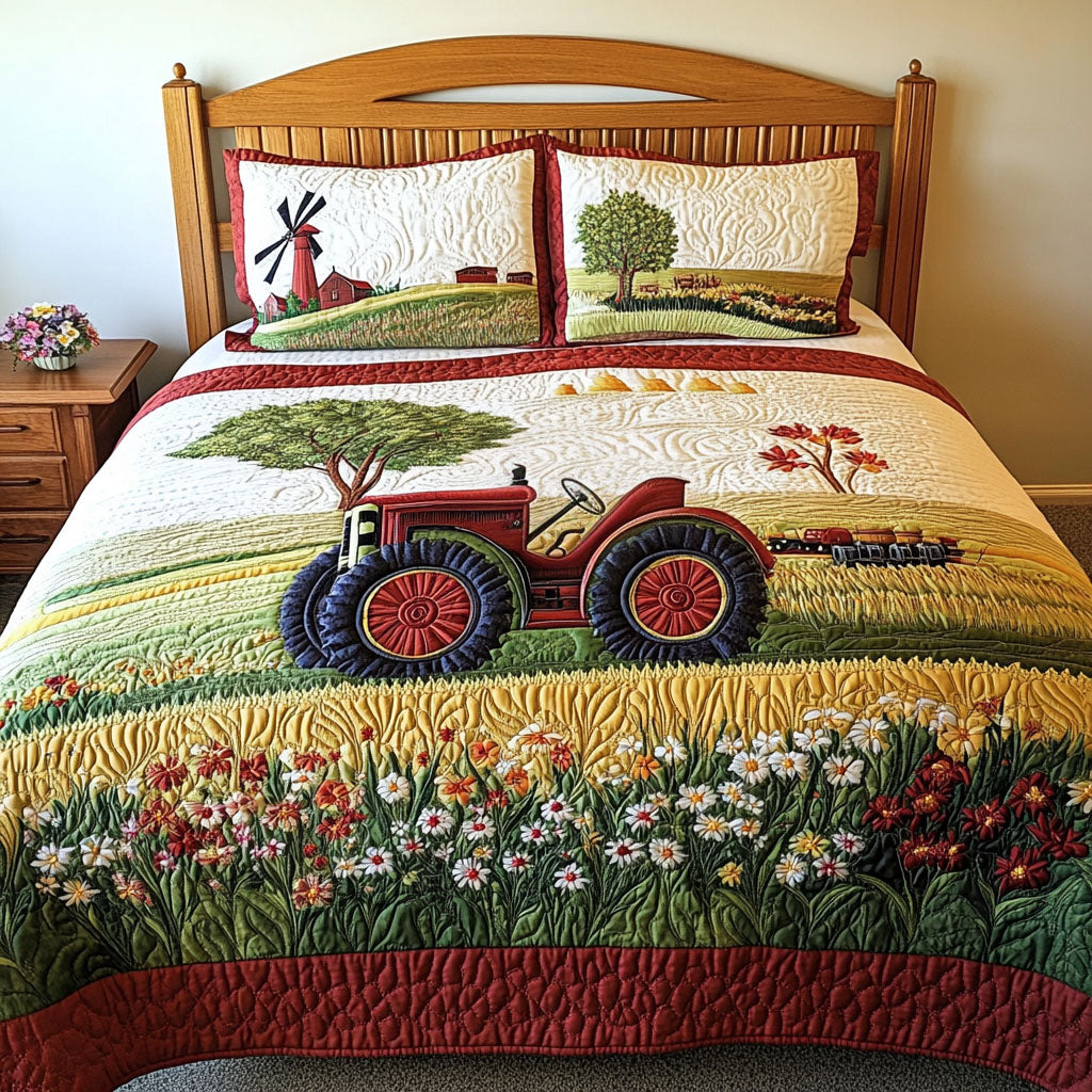 Farmall Vista Quilted Bedding Set Duvet Cover Bed Sheet Set Tractor Gifts Adults Farmall Vista Quilted Bedding Set Duvet Cover Bed Sheet Set Tractor Gifts Adults