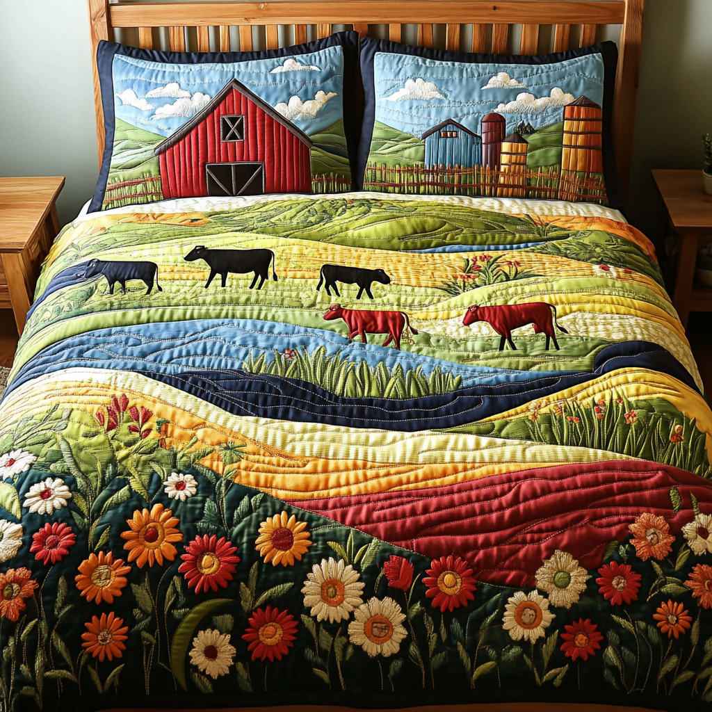 Farmstead Vibes Quilted Bedding Set Duvet Cover Bedspread Christmas Presents For Farmers Farmstead Vibes Quilted Bedding Set Duvet Cover Bedspread Christmas Presents For Farmers