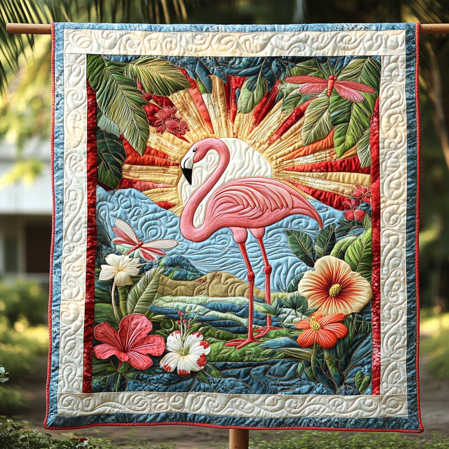 Feathered Beauty Quilted Blanket Cute Colorful Blanket Flamingo Inspired Gifts Feathered Beauty Quilted Blanket Cute Colorful Blanket Flamingo Inspired Gifts