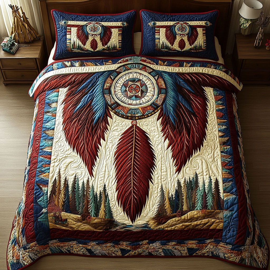 Feathered Blessing Quilted Bedding Set Duvet Cover Merch Native American Gift Shop Feathered Blessing Quilted Bedding Set Duvet Cover Merch Native American Gift Shop
