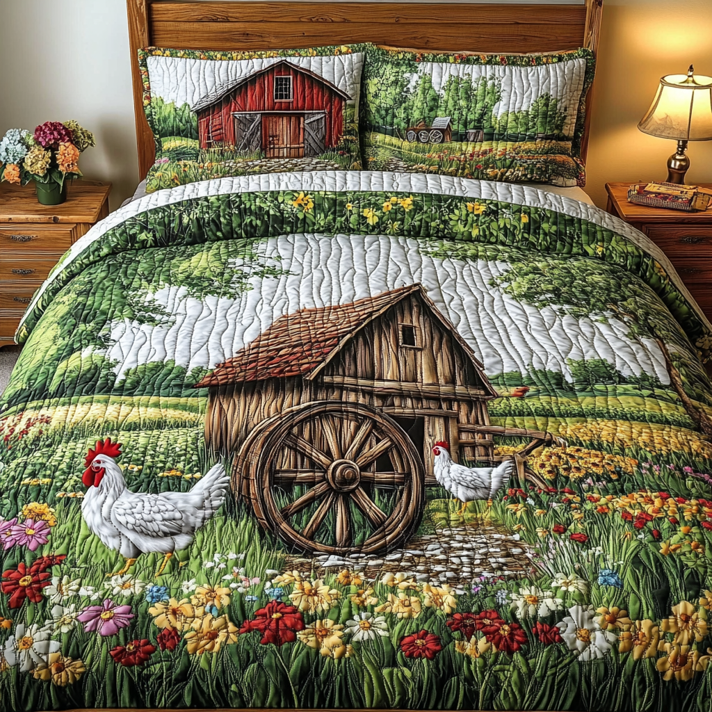 Feathered Friend Quilted Bedding Set Duvet Cover Bed Sheet Set Best Chicken Lover Gifts Feathered Friend Quilted Bedding Set Duvet Cover Bed Sheet Set Best Chicken Lover Gifts