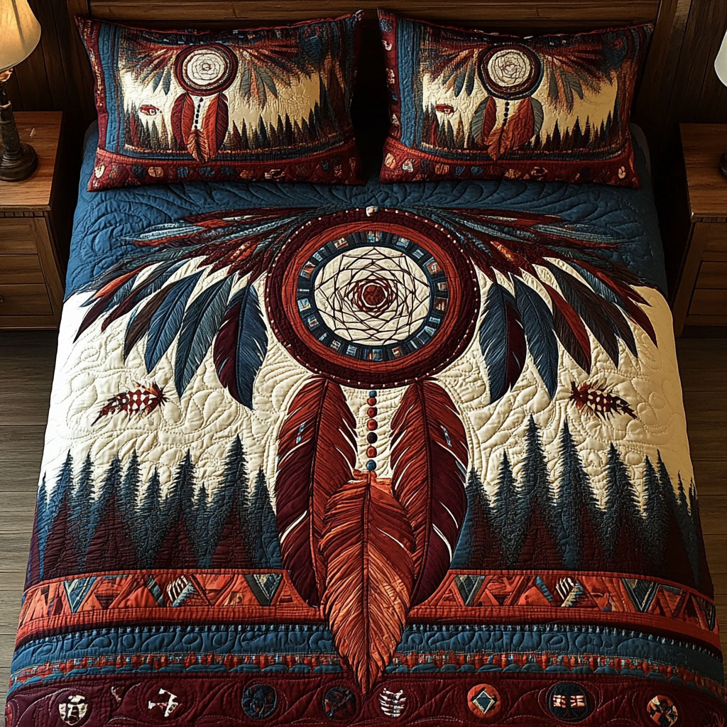 Feathered Path Quilted Bedding Set Duvet Cover Merch Native American Gifts For Her Feathered Path Quilted Bedding Set Duvet Cover Merch Native American Gifts For Her