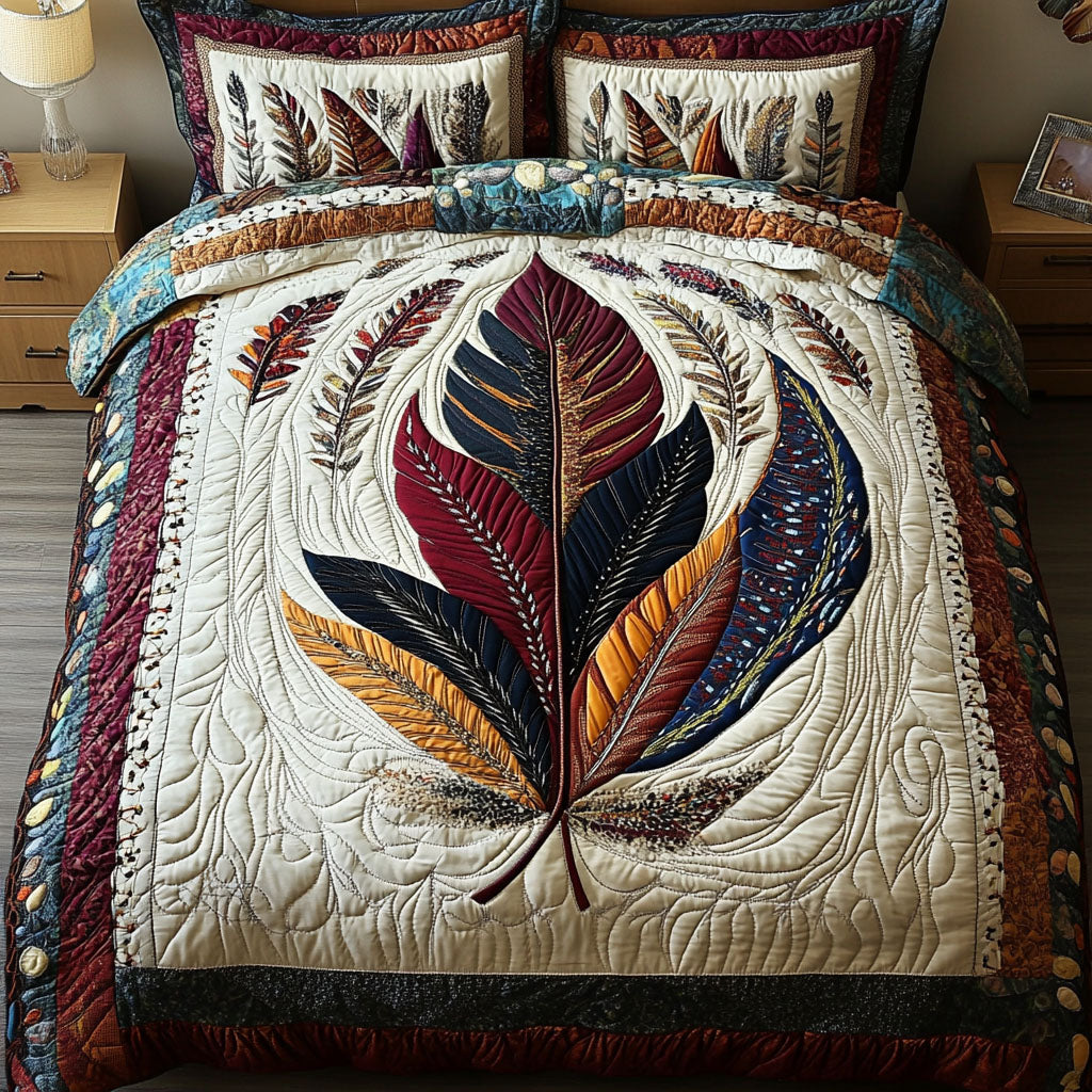 Feathered Peace Quilted Bedding Set Duvet Cover Merch Native American Gifts For Him Feathered Peace Quilted Bedding Set Duvet Cover Merch Native American Gifts For Him