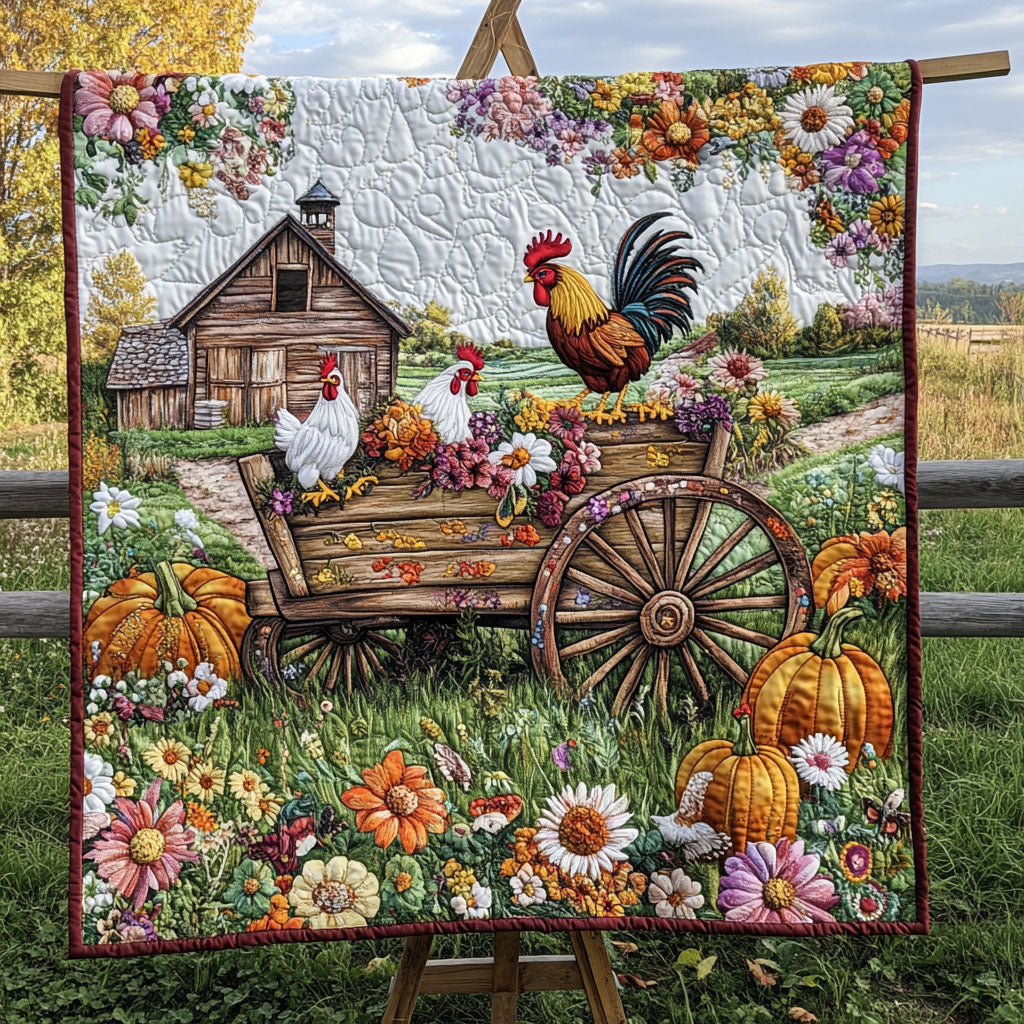 Fields of Beauty Quilted Blanket Cute Throw Blanket Gifts For Hen Lovers Fields of Beauty Quilted Blanket Cute Throw Blanket Gifts For Hen Lovers