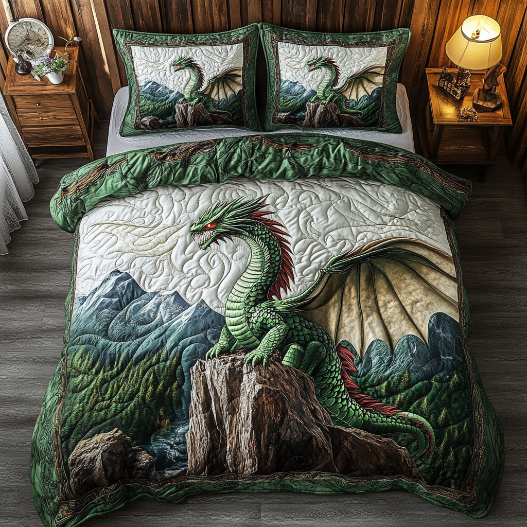 Fierce Dragon Quilted Bedding Set Duvet Cover Merch Best Dragon Gifts For Christmas Fierce Dragon Quilted Bedding Set Duvet Cover Merch Best Dragon Gifts For Christmas