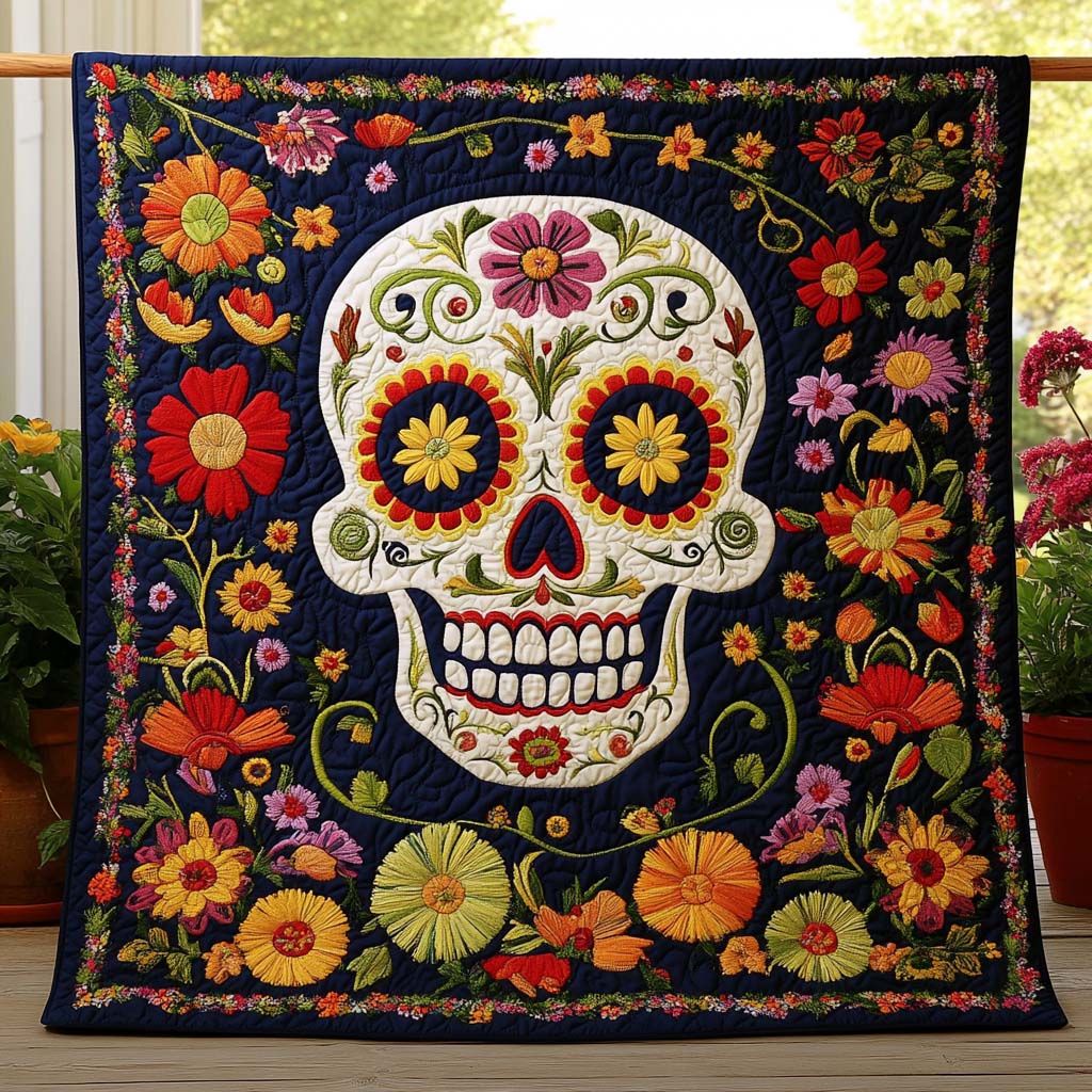 Fiesta Smile Quilted Blanket Nice Throw Blanket Sugar Skull Themed Gifts Fiesta Smile Quilted Blanket Nice Throw Blanket Sugar Skull Themed Gifts