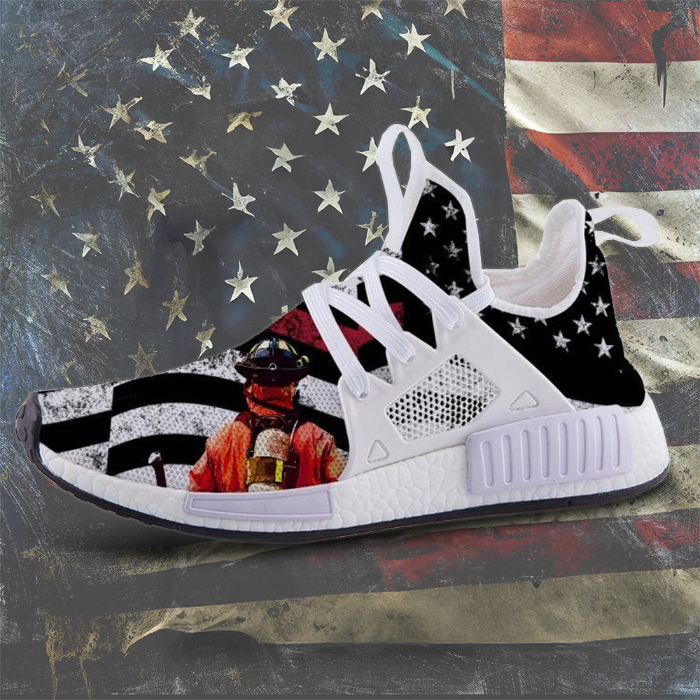 Firefighter Thin Red Line Shoes Proud Honoring Firefighter Sneakers Gifts For Patriots Firefighter Thin Red Line Shoes Proud Honoring Firefighter Sneakers Gifts For Patriots