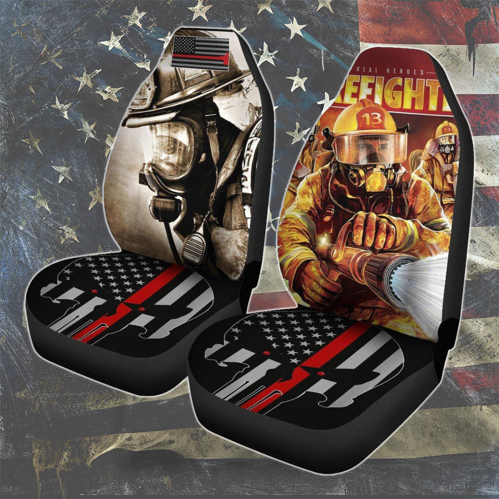 Firefighter Thin Red Line Skull Car Seat Cover Proud Firefighter Patriotic Car Seat Protector Firefighter Thin Red Line Skull Car Seat Cover Proud Firefighter Patriotic Car Seat Protector