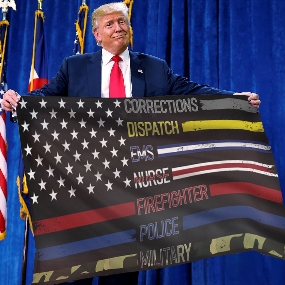 First Responders Flag Corrections Dispatch EMS Nurse Firefighter Police Military Patriotic Flag First Responders Flag Corrections Dispatch EMS Nurse Firefighter Police Military Patriotic Flag