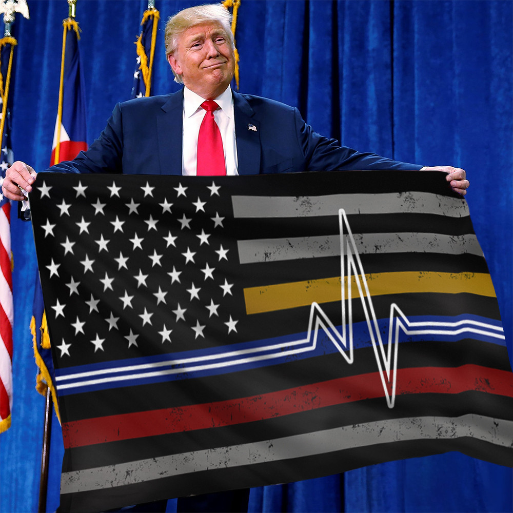 First Responders Flag Thank You First Responders American Flag Proud Hero Patriotic Merchandise