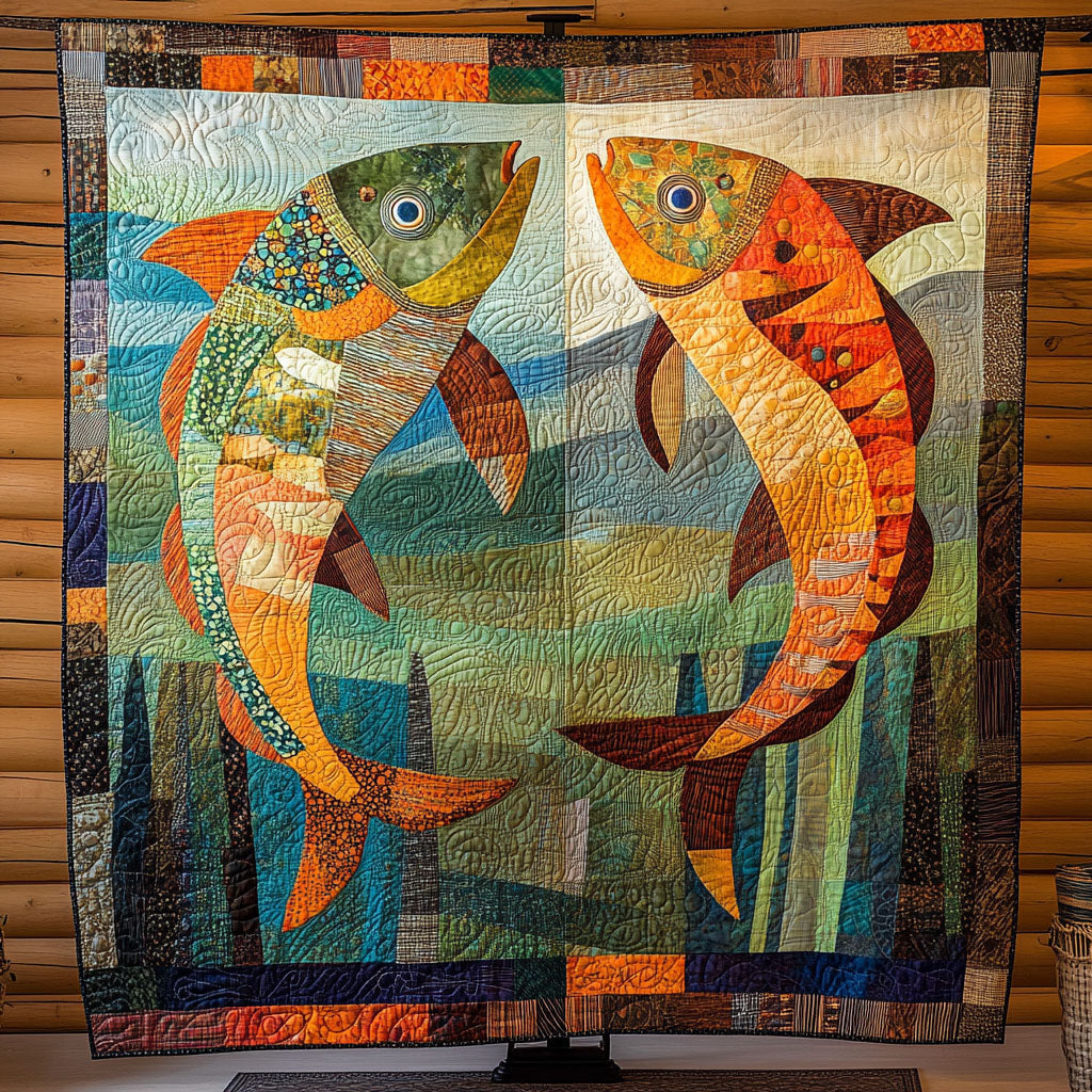 Fish Tale Quilted Blanket Cute Throw Blanket Best Fishing Gifts Xmas ideas Fish Tale Quilted Blanket Cute Throw Blanket Best Fishing Gifts Xmas ideas