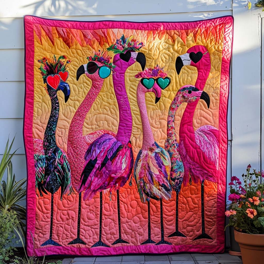 Flamin Fun Quilted Blanket Nice Throw Blanket Unique Flamingo Presents Christmas Flamin Fun Quilted Blanket Nice Throw Blanket Unique Flamingo Presents Christmas