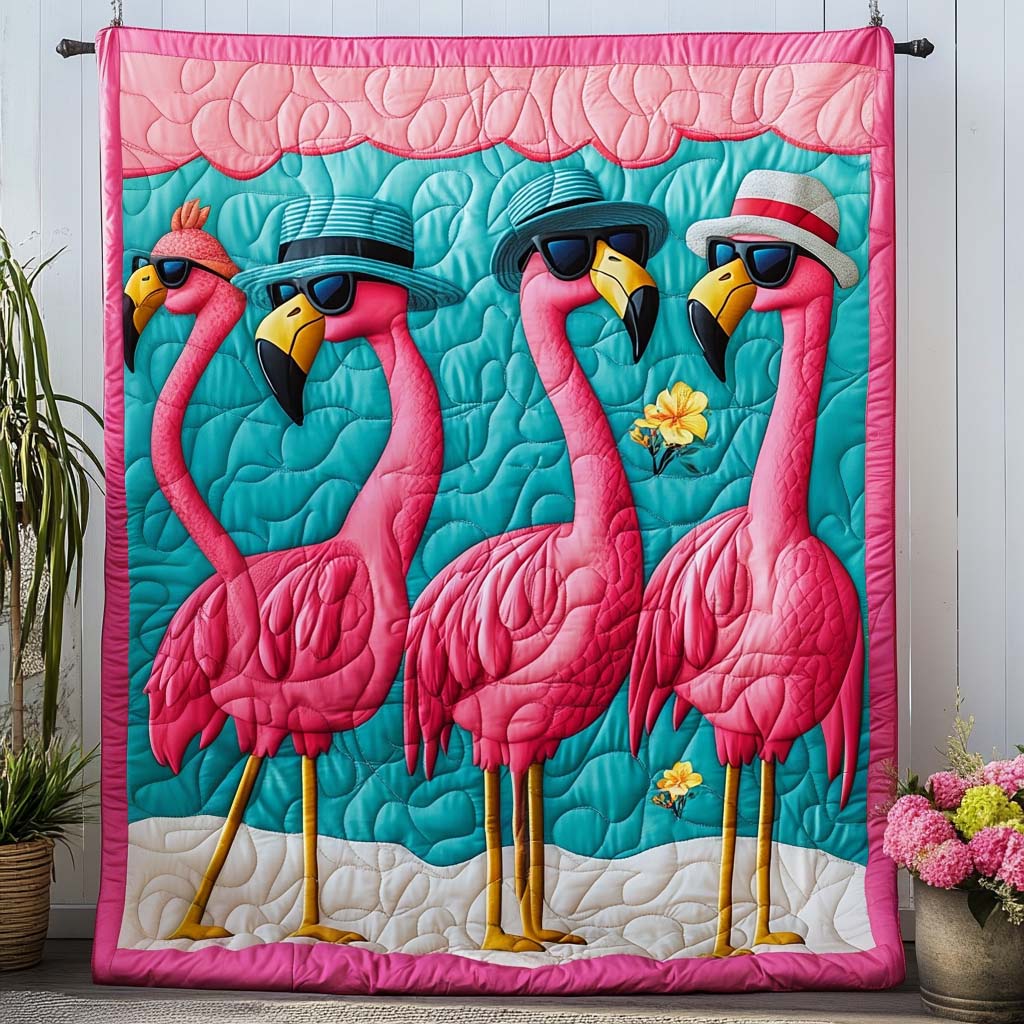 Flamingo Swagger Quilted Blanket Nice Throw Blanket Great Flamingo Lover Gift Ideas Flamingo Swagger Quilted Blanket Nice Throw Blanket Great Flamingo Lover Gift Ideas