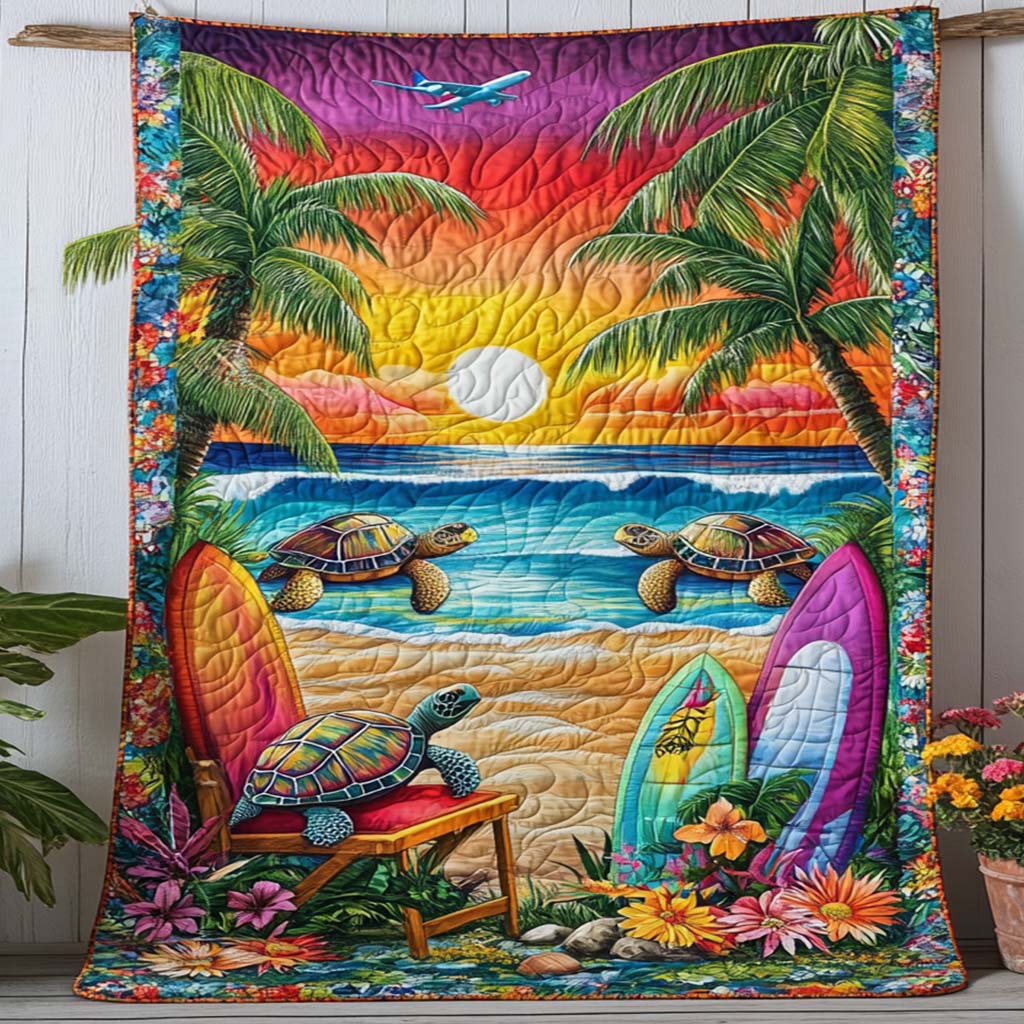 Floating Shell Magic Quilted Blanket Sofa Throw Blanket Turtle Gifts For Mother's day